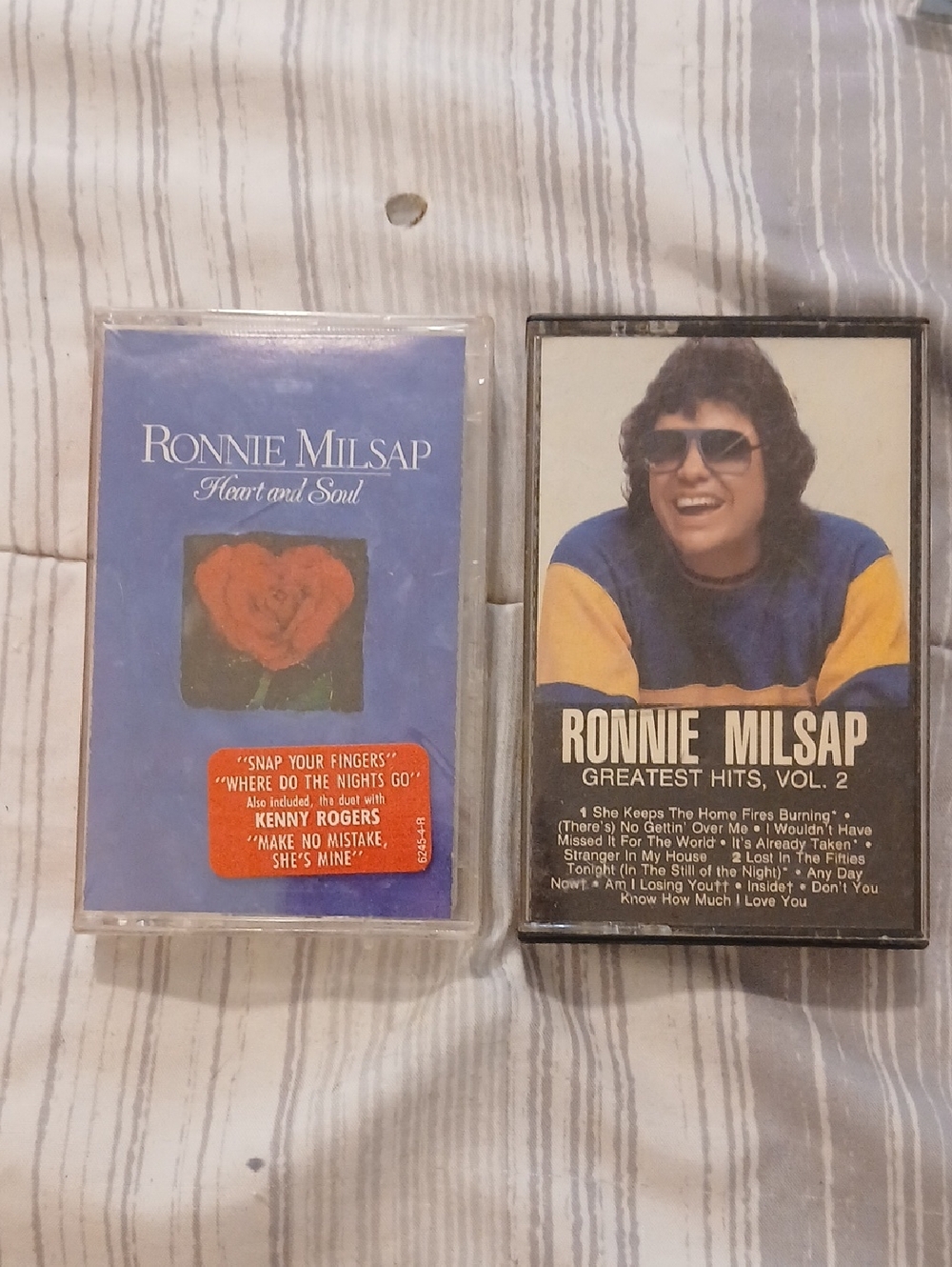Ronnie Milsap Cassette Tape Lot - Blue & Yellow Covers